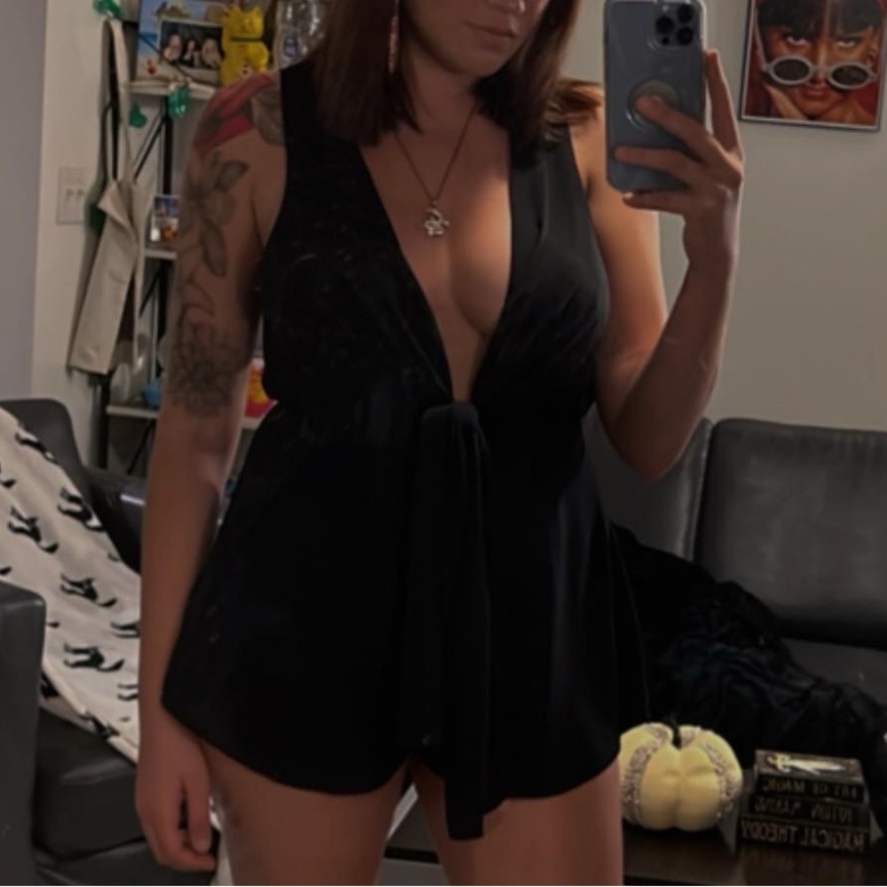 Fashion Nova Elegant Black Romper